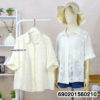 Women’s cotton floral embroidery blouse with relaxed free size fit, short sleeves and breathable lightweight fabric for summer everyday wear.