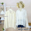 cotton embroidered sheer button shirt free size relaxed fit breathable everyday summer wear