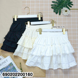 Sweet Lace Tiered Mini Skirt กระโปรงสั้นระบายเลเยอร์แต่งลูกไม้สไตล์หวาน-690202200160