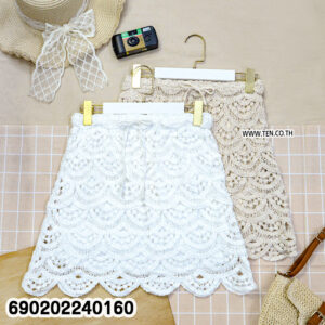 Bohemian Crochet Mini Skirt กระโปรงโครเชต์ทรงสั้น ลายลูกไม้ - 690202240160
