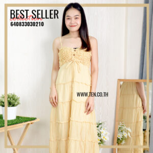 Alternative view of Boho Smocked Maxi Dress เดรสยาวสม็อคอก สไตล์โบโฮ-640833030210
