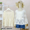 Floral Crochet Long Sleeve Blouse เสื้อโครเชต์ลายดอก แขนยาว-690201080200