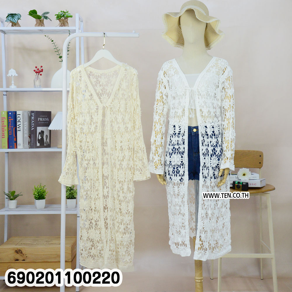 Elegant Lace Knit Cardigan เสื้อคลุมถักลูกไม้ ลุคเรียบหรู-690201100220
