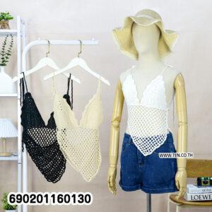 Boho Crochet Beach Crop Top เสื้อครอปโครเชต์สไตล์โบโฮ สำหรับเที่ยวทะเล - 690201160130