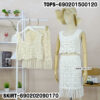Women’s boho crochet fringe skirt in breathable cotton fabric with free size fit and handmade tropical summer style