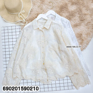 Boho Lace Embroidered Blouse เสื้อเบลาส์ปักลายลูกไม้ - 690201590210