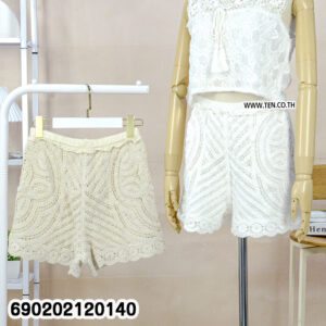 Vintage Style Crochet Short Pants-กางเกงขาสั้นงานถักโครเชต์ สไตล์วินเทจ-690202120140