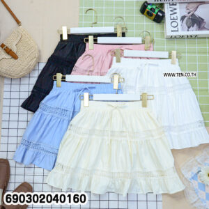 Breathable cotton lace skort women style with layered soft fabric and relaxed summer fashion fit