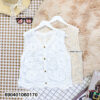 Women's cotton floral crochet vest featuring lace flower details, breathable cotton fabric, free size fit, and feminine bohemian summer style.