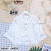 Women's Cotton Crochet Beach Cardigan with breathable cotton fabric, free size fit, button front detail, and relaxed bohemian resort style.