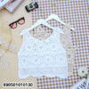 Women’s Floral Crochet Resort Top made from cotton fabric with free size fit, floral crochet details, and soft resort fashion style.