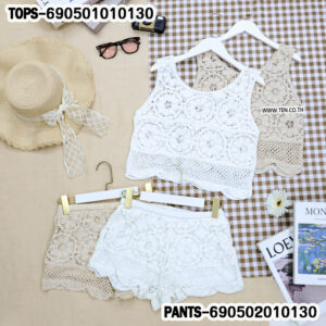 Alternative view of Women's Floral Crochet Resort Top - เสื้อแขนกุดโครเชต์ลายดอกแฮนด์เมด-690501010130