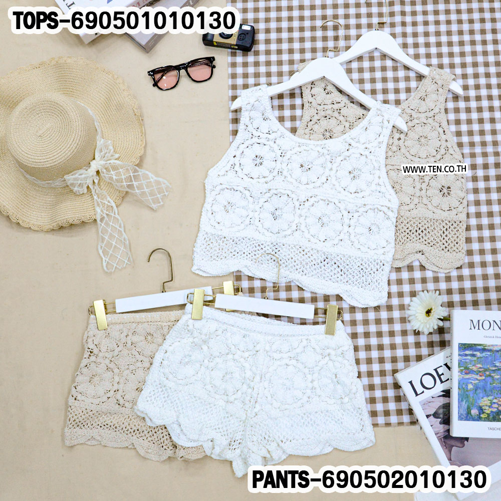 Women's Floral Crochet Resort Top - เสื้อแขนกุดโครเชต์ลายดอกแฮนด์เมด-690501010130 - Image 2