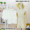 Women's Cotton Leaf Crochet Button Vest in cotton fabric with free size fit, white ,beige tone, and bohemian summer fashion aesthetic for everyday styling.