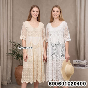 Coastal Breeze Crochet Resort Dress  เดรสโครเชต์รีสอร์ทลุคชายทะเล - 690601020490