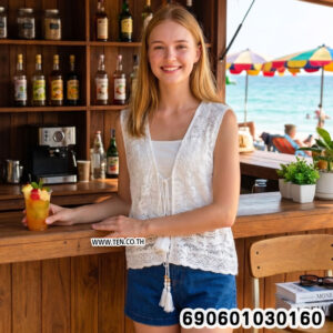 Alternative view of Bohemian Embroidered Lace Layering Vest  เสื้อกั๊กลูกไม้ปักลายสไตล์โบฮีเมียน - 690601030160