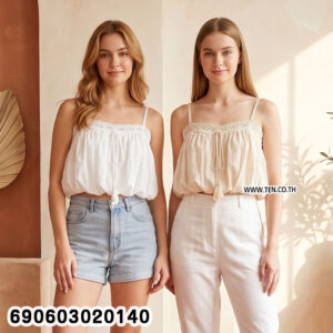 Boho Crochet Balloon Cami Top  เสื้อสายเดี่ยวบอลลูนแต่งลูกไม้โครเชต์สไตล์โบโฮ - 690603020140