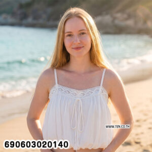 Alternative view of Boho Crochet Balloon Cami Top  เสื้อสายเดี่ยวบอลลูนแต่งลูกไม้โครเชต์สไตล์โบโฮ - 690603020140