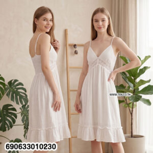 Women's Boho White Lace Sundress เดรสสีขาวลูกไม้สไตล์โบโฮ สำหรับผู้หญิง - 690633010230