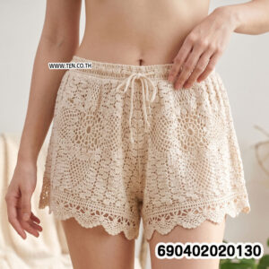 Alternative view of Women's Crochet Knit Shorts กางเกงขาสั้นถักโครเชต์ผู้หญิง ลายดอก - 690402020130
