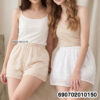 Women's Eyelet Embroidery Shorts Elastic Waist Beach Shorts กางเกงขาสั้นปักฉลุผู้หญิง สไตล์รีสอร์ท - 690702010150