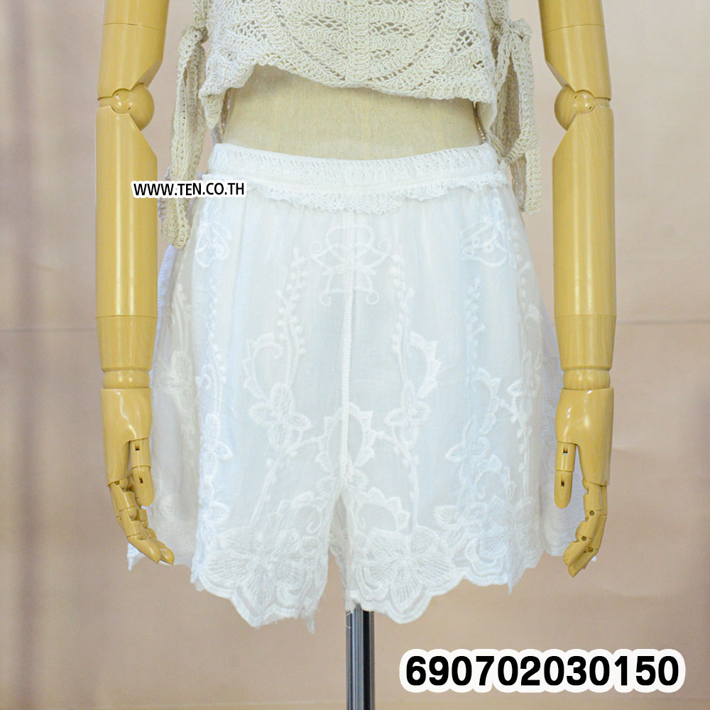 Bohemian Eyelet Lace Shorts กางเกงขาสั้นลูกไม้ฉลุปักลาย โบฮีเมียน - 690702030150 - Image 4