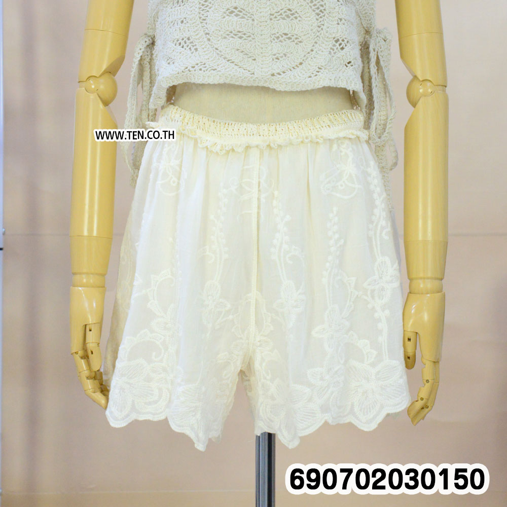 Bohemian Eyelet Lace Shorts กางเกงขาสั้นลูกไม้ฉลุปักลาย โบฮีเมียน - 690702030150 - Image 5