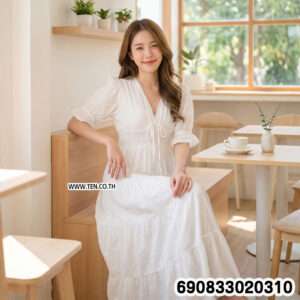 Alternative view of Boho Puff Sleeve Summer Maxi Dress ชุดเดรสยาวแขนตุ๊กตา สไตล์โบฮีเมียน - 690833020310
