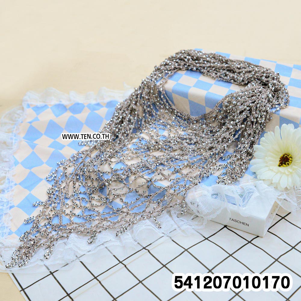 Boho Beaded Net Capelet ผ้าคลุมไหล่ตาข่ายประดับมุก สไตล์โบฮีเมียน - 541207010170 - Image 7