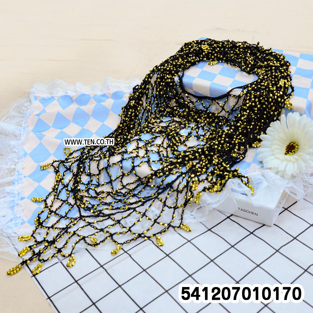 Boho Beaded Net Capelet ผ้าคลุมไหล่ตาข่ายประดับมุก สไตล์โบฮีเมียน - 541207010170 - Image 6