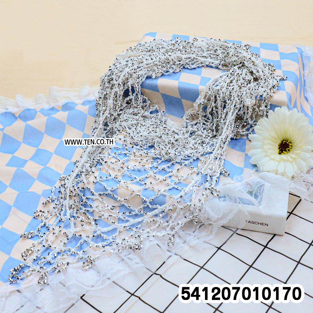 Boho Beaded Net Capelet ผ้าคลุมไหล่ตาข่ายประดับมุก สไตล์โบฮีเมียน - 541207010170 - Image 5