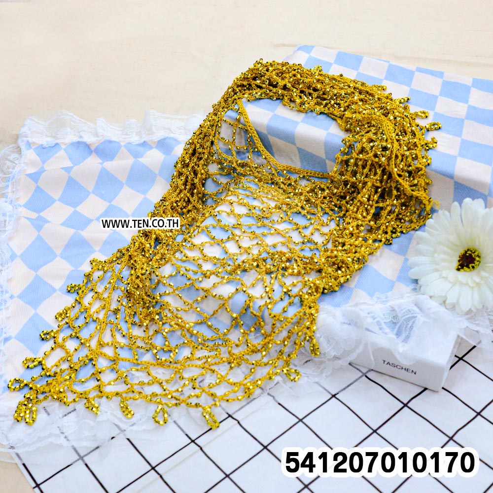 Boho Beaded Net Capelet ผ้าคลุมไหล่ตาข่ายประดับมุก สไตล์โบฮีเมียน - 541207010170 - Image 4