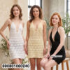White, beige or black halter crochet beach dress with openwork texture and an easy summer shape.