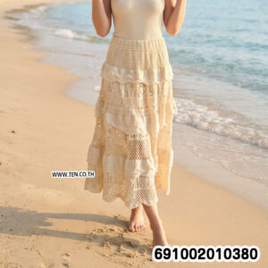 Alternative view of Boho Crochet Lace Long Skirt กระโปรงยาวลูกไม้ถักโครเชต์สไตล์โบโฮ - 691002010380